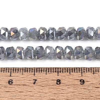 Anti-Tarnish Electroplate Glass Imitation Jade Beads Strands EGLA-T029-6mm-13A-1