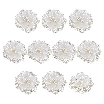 10Pcs Non-woven Fabric & Acrylic & Glass Ornament Accessories DIY-GO0002-72-1