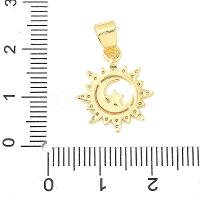 Brass Micro Pave Cubic Zirconia Pendants KK-D357-16E-G-1