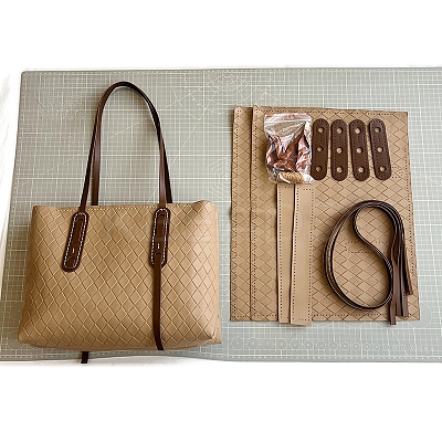 DIY Rhombus Textured Tote Bags Set PW-WG8B2C1-04-1