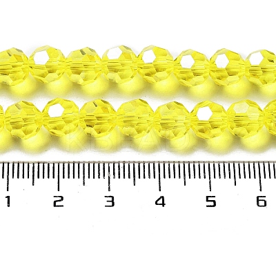 Electroplate Transparent Glass Beads Strands EGLA-A035-T8mm-A03-1