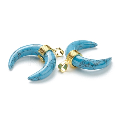 Synthetic Turquoise Pendants G-A017-10G-1
