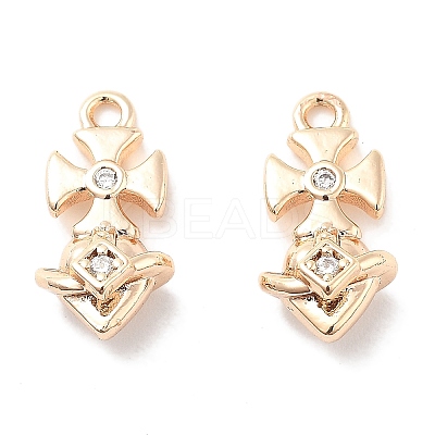 Micro Pave Clear Cubic Zirconia Pendants KK-M102-36G-1
