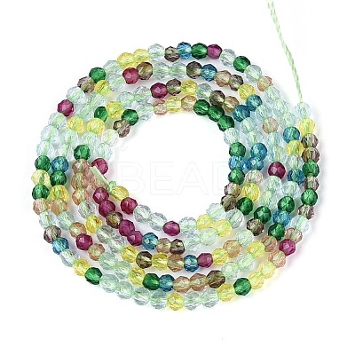 Transparent Gradient Color Glass Beads Strands LS-GLAA-E044-01B-1