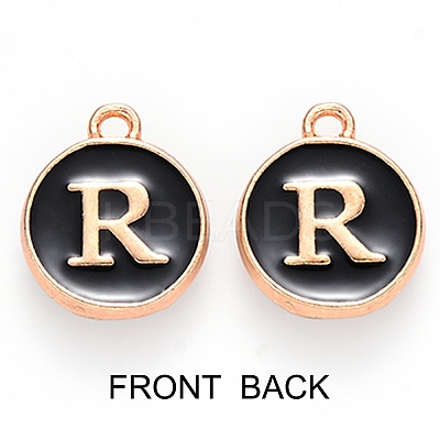 Golden Plated Enamel Alloy Charms ENAM-SZ0001-26B-R-1