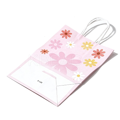 Rectangle with Sunflower Pattern Paper Gift Bags CARB-L012-01E-1