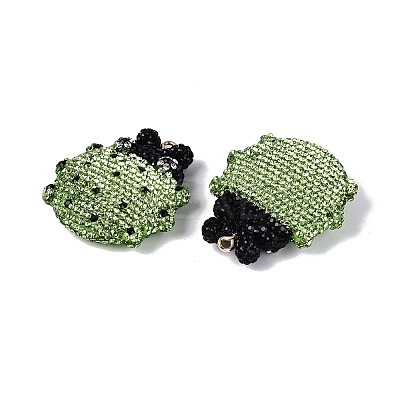 Handmade Polymer Clay & Rhinestone Big Pendants FIND-Q123-01E-1
