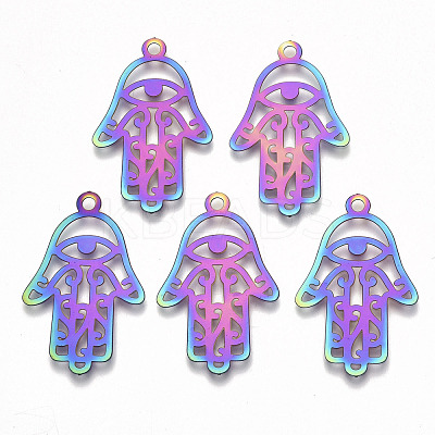 Ion Plating(IP) 201 Stainless Steel Pendants STAS-R114-030-1