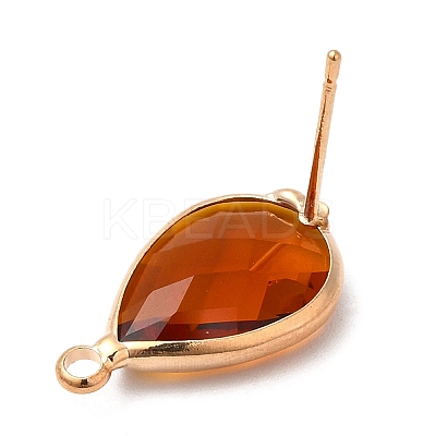 Brass Stud Earring Findings KK-Q777-28LG-1