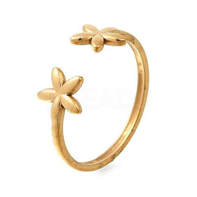 304 Stainless Steel Open Cuff Rings RJEW-M072-10G-1
