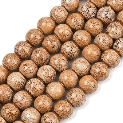 Handmade Fancy Antique Glazed Porcelain Ceramic Round Beads Strands X-PORC-L019-13mm-06-1