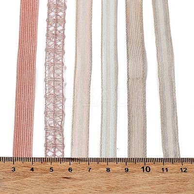 18 Yards 6 Styles Polyester Ribbon SRIB-C001-C02-1