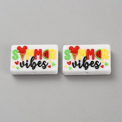Summer Theme Silicone Focal Beads SIL-SZC0002-06B-1