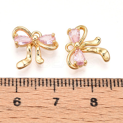 Brass Micro Pave Cubic Zirconia Charms KK-N261-92A-G-1