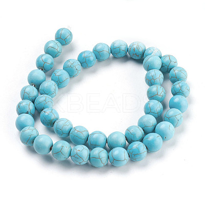 Synthetic Turquoise Beads Strands TURQ-S192-10mm-2-1