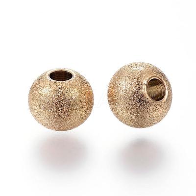 Ion Plating(IP) 201 Stainless Steel Textured Beads STAS-P108-05G-1