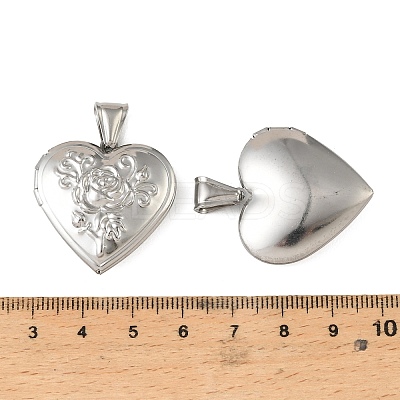 316 Stainless Steel Locket Pendants STAS-K321-13P-1