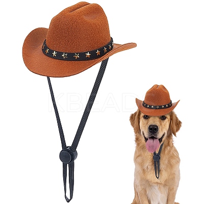 Felt Pet Cowboy Hat AJEW-WH20070-131C-1