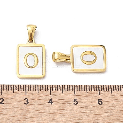 Ion Plating(IP) 304 Stainless Steel Pave Shell Pendants STAS-G327-01G-O-1