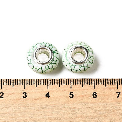 Opaque Resin European Beads RESI-C055-01J-1