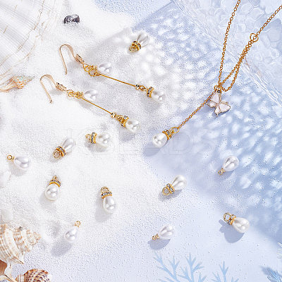 40Pcs 2 Style ABS Plastic Imitation Pearl Charms KK-SC0002-89-1