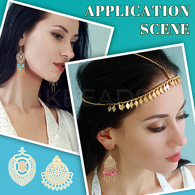 DIY Filigree Dangle Earring Making Kit DIY-UN0003-49-1