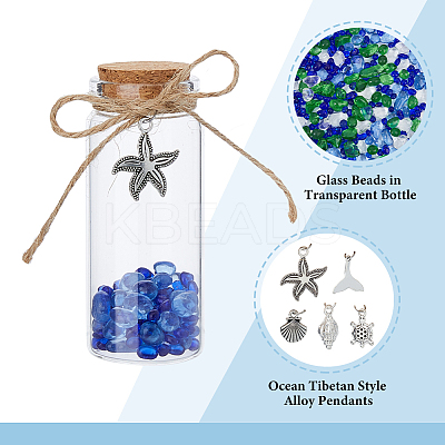 Glass Bead in Transparent Glass Bottle Display Decorations AJEW-AB00172-1
