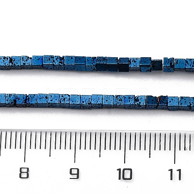 Electroplated Natural Lava Rock Beads Strands G-A256-B01-01G-1