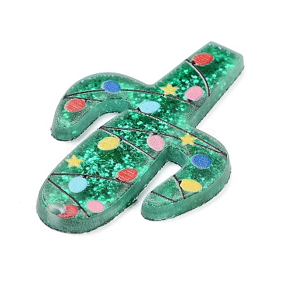 Christmas Theme Acrylic Pendants OACR-A034-01H-1