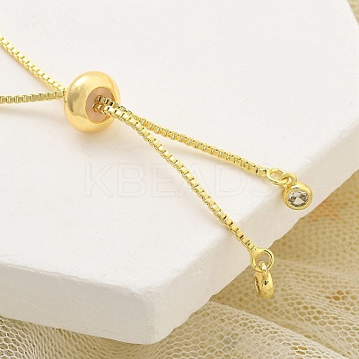 Brass Micro Pave Cubic Zirconia Slider Bracelets for Women LS-BJEW-S158-08G-02-1