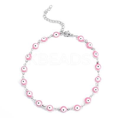 304 Stainless Steel Anklets AJEW-G024-02P-A-1
