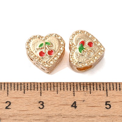 Rack Plating Alloy Enamel European Beads PALLOY-S189-51G-1