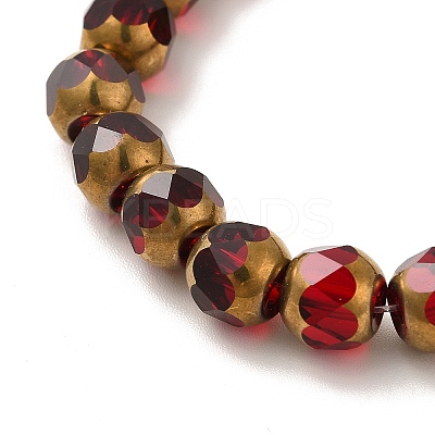 Transparent Electroplate Glass Beads Strands GLAA-G098-01D-1