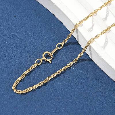 Brass Singapore Chain Necklaces for Women Men NJEW-Z068-13G-1