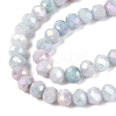 Ombre Effect Dyed Glass Beads Strands LS-GLAA-C023-02-C24-1