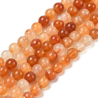 Natural Red Agate Beads Strands G-A248-A06-02-1