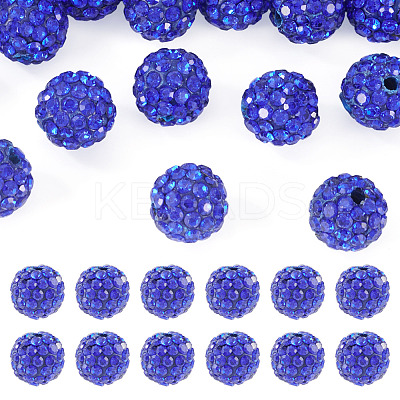 30Pcs Pave Disco Ball Beads RB-TA0001-26D-1