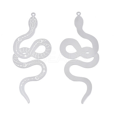 Non-Tarnish 304 Stainless Steel Filigree Big Pendants STAS-S118-062-1