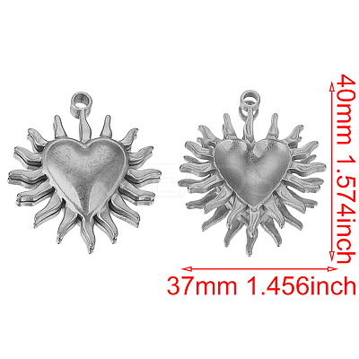 304 Stainless Steel Pendants STAS-WH0027-91F-P-1