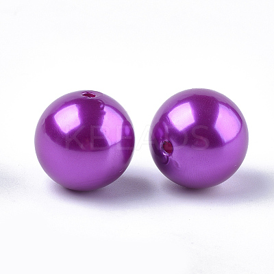 ABS Plastic Imitation Pearl Round Beads SACR-S074-10mm-A25-1