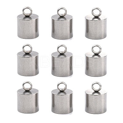 Tarnish Resistant Smooth Surface 201 Stainless Steel Cord Ends LS-X-STAS-R063-97-1