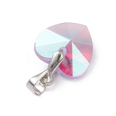 10Pcs Glass Pendants PALLOY-JF03119-02-1