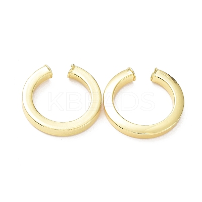 Rack Plating Brass Ring Cuff Earrings for Women EJEW-G352-06G-1