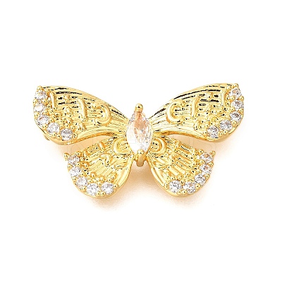 Brass Pave Clear Cubic Zirconia Links KK-D356-20G-1