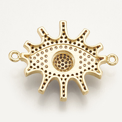 Brass Micro Pave Cubic Zirconia Links ZIRC-S061-42B-1