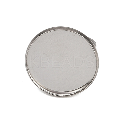 304 Stainless Steel Cuff Ring Components STAS-D372-06P-08-1