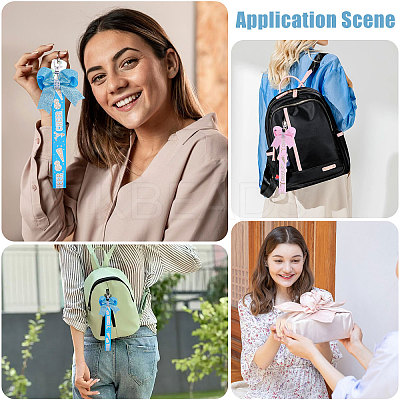 4Pcs 2 Colors Cloth Bowknot Pendant Decoration FIND-CA0010-24A-1