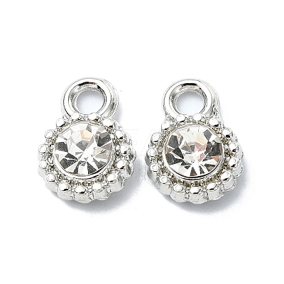 Rack Plating Alloy Rhinestone Charms FIND-M014-16C-P-1