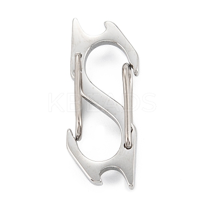 Non-Tarnish 304 Stainless Steel S-Hook Clasps STAS-C024-07P-1