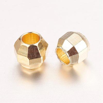 Real 18K Gold Plated Brass Spacer Beads KK-E702-19G-NF-1
